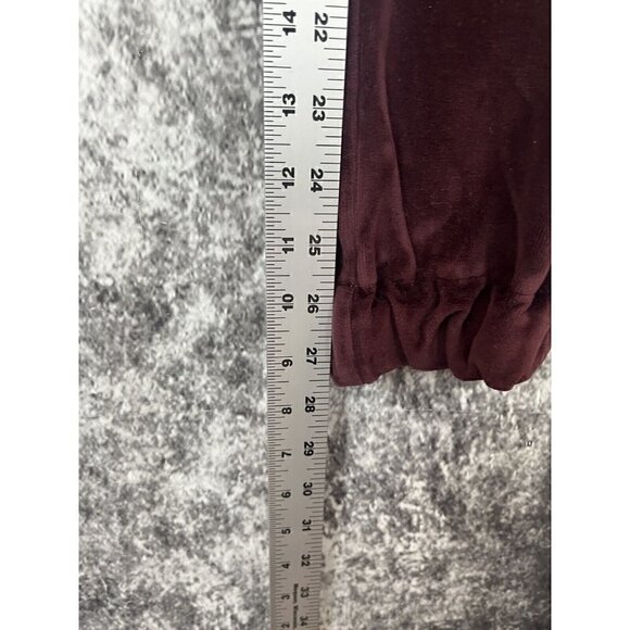 Elwood Velvet Velour Jogger Lounge Maroon athleisure Sweatpants Women's Xs - Picture 8 of 12